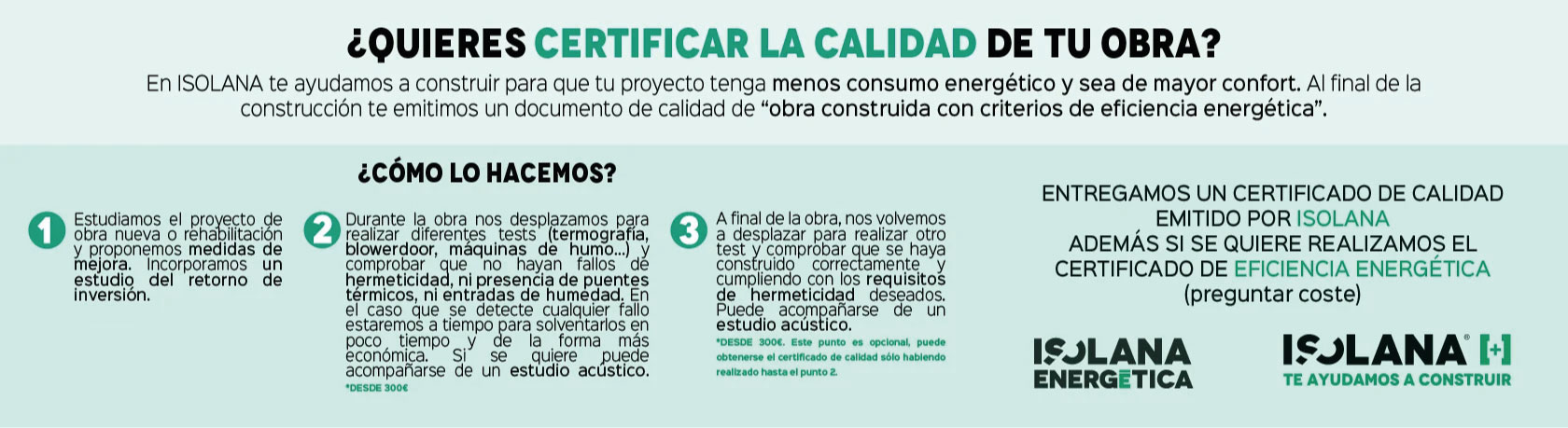 Certificar calidad de obra