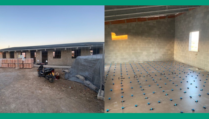 Colaboramos con material para la construcción de un nuevo pabellón