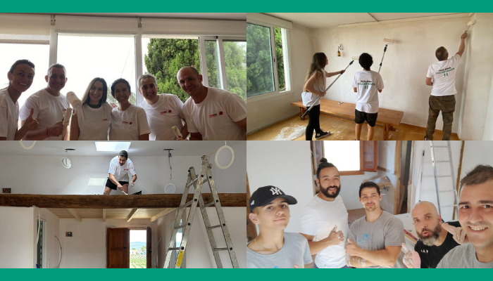 Voluntariados corporativos en Can Xarxinet – La Múnia y en Fundación Lázaro