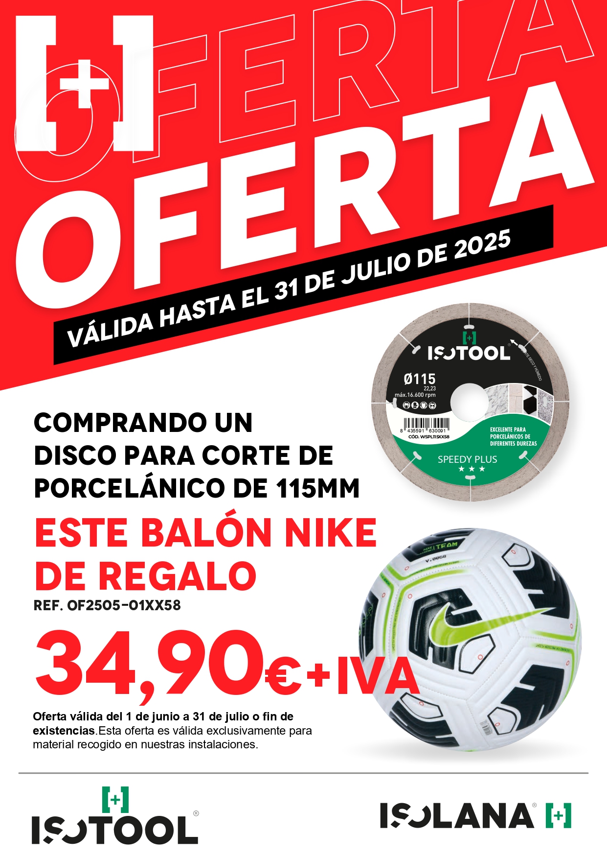 Promoción: ¡Compra un disco de corte y llévate un balón de regalo!