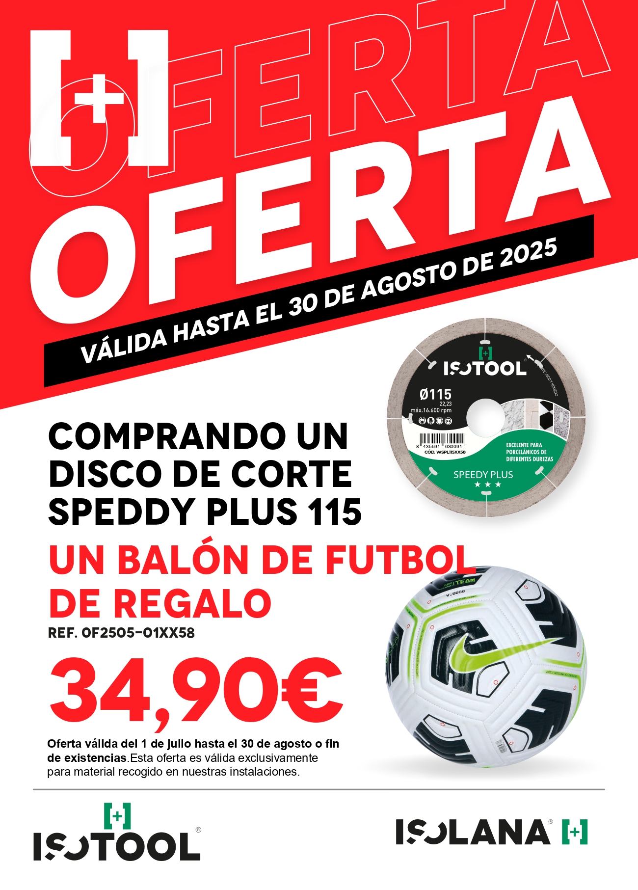 Compra un disco de corte y llévate un balón de regalo