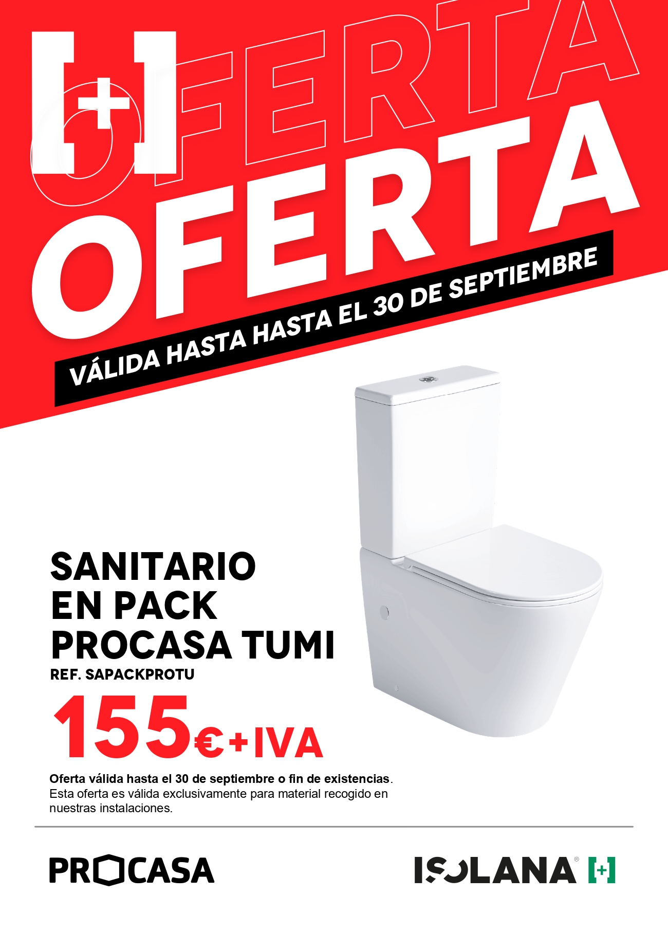 Oferta: Sanitario Procasa modelo TUMI