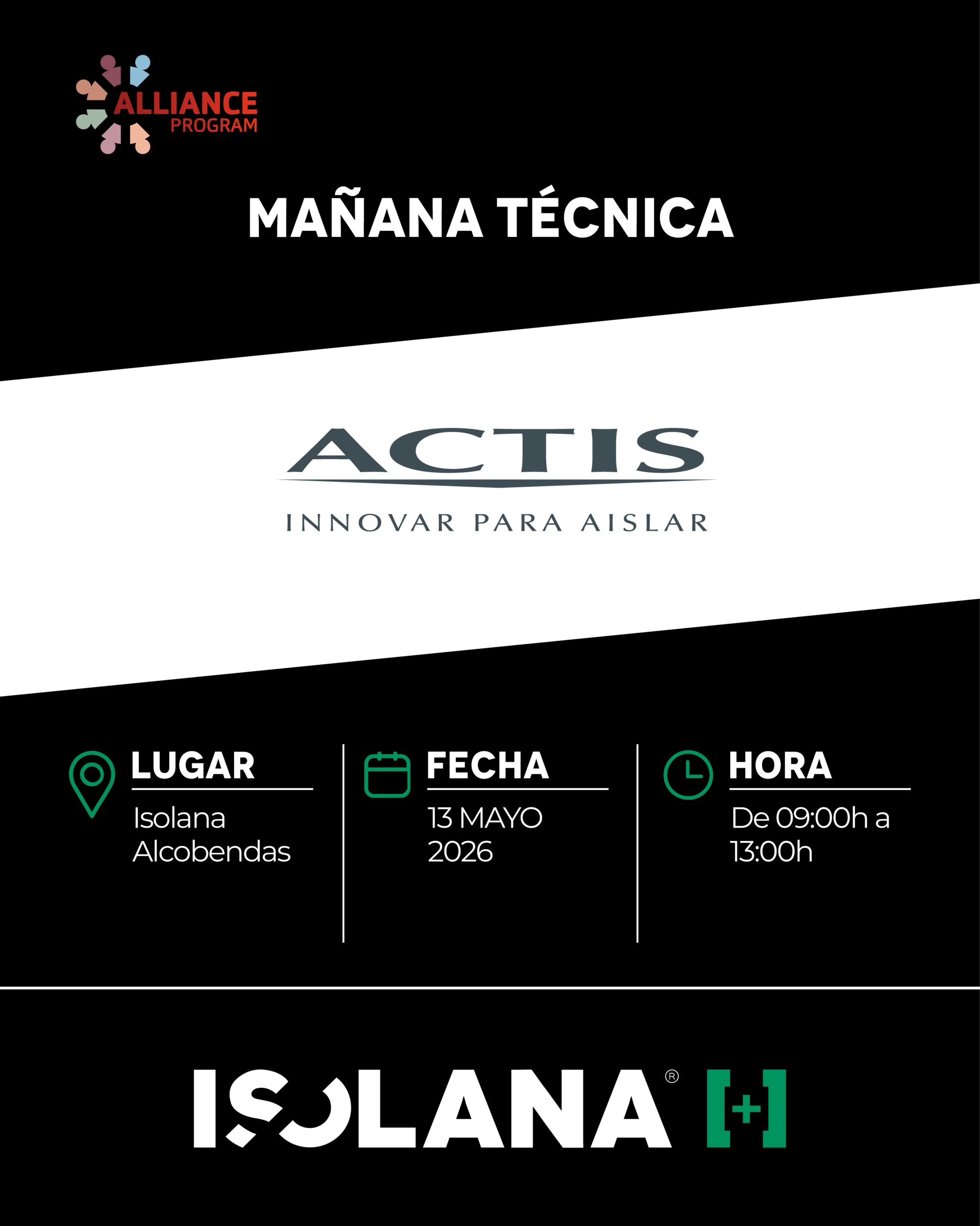 Jornada técnica ACTIS en Isolana Alcobendas [13 de mayo 2026]