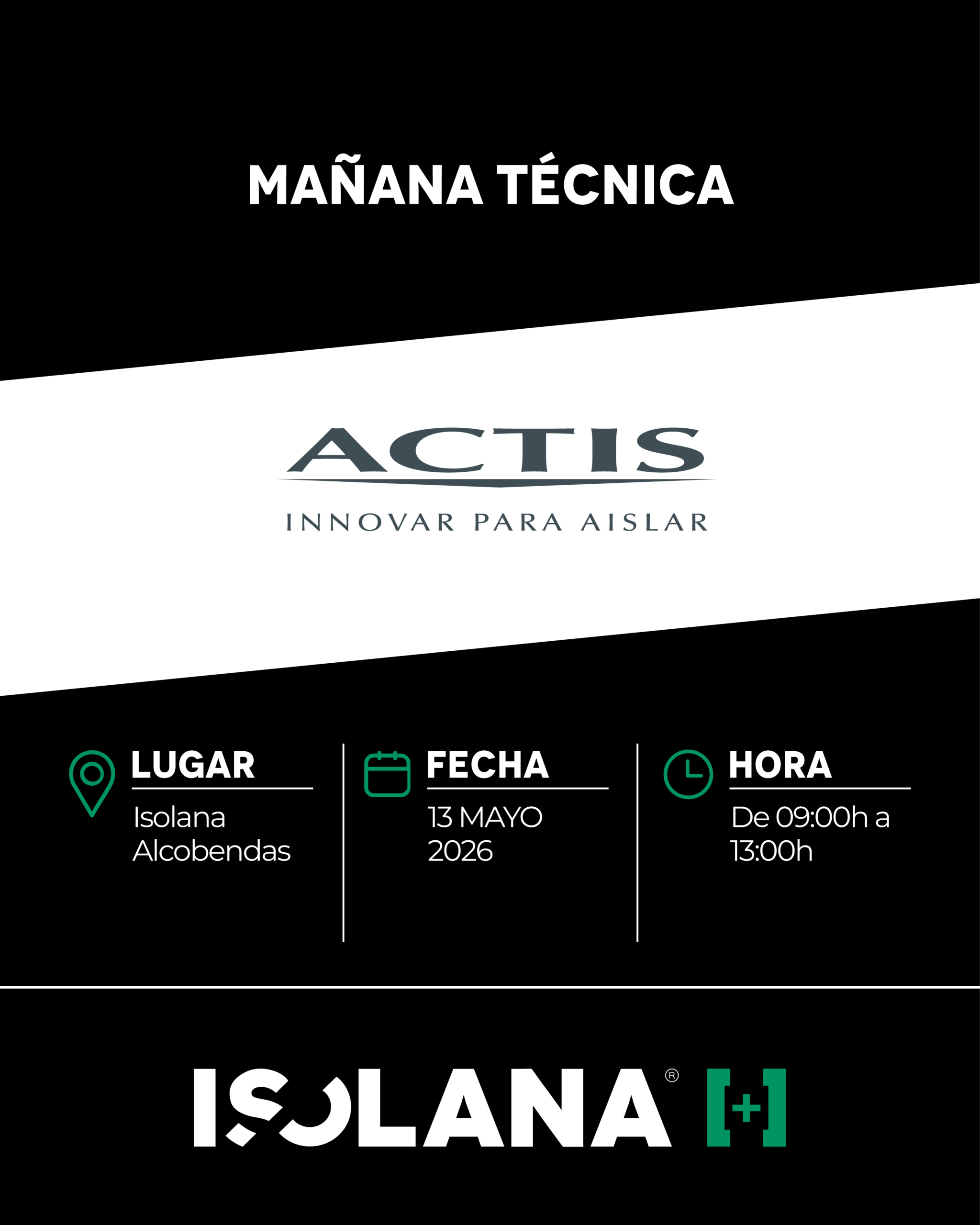 Jornada técnica ACTIS en Isolana Alcobendas [13 de mayo 2026]