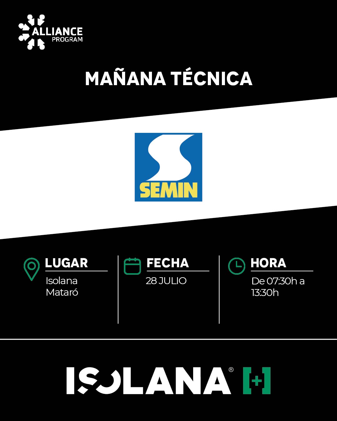 Formación práctica de nuevos productos SEMIN en Isolana Mataró