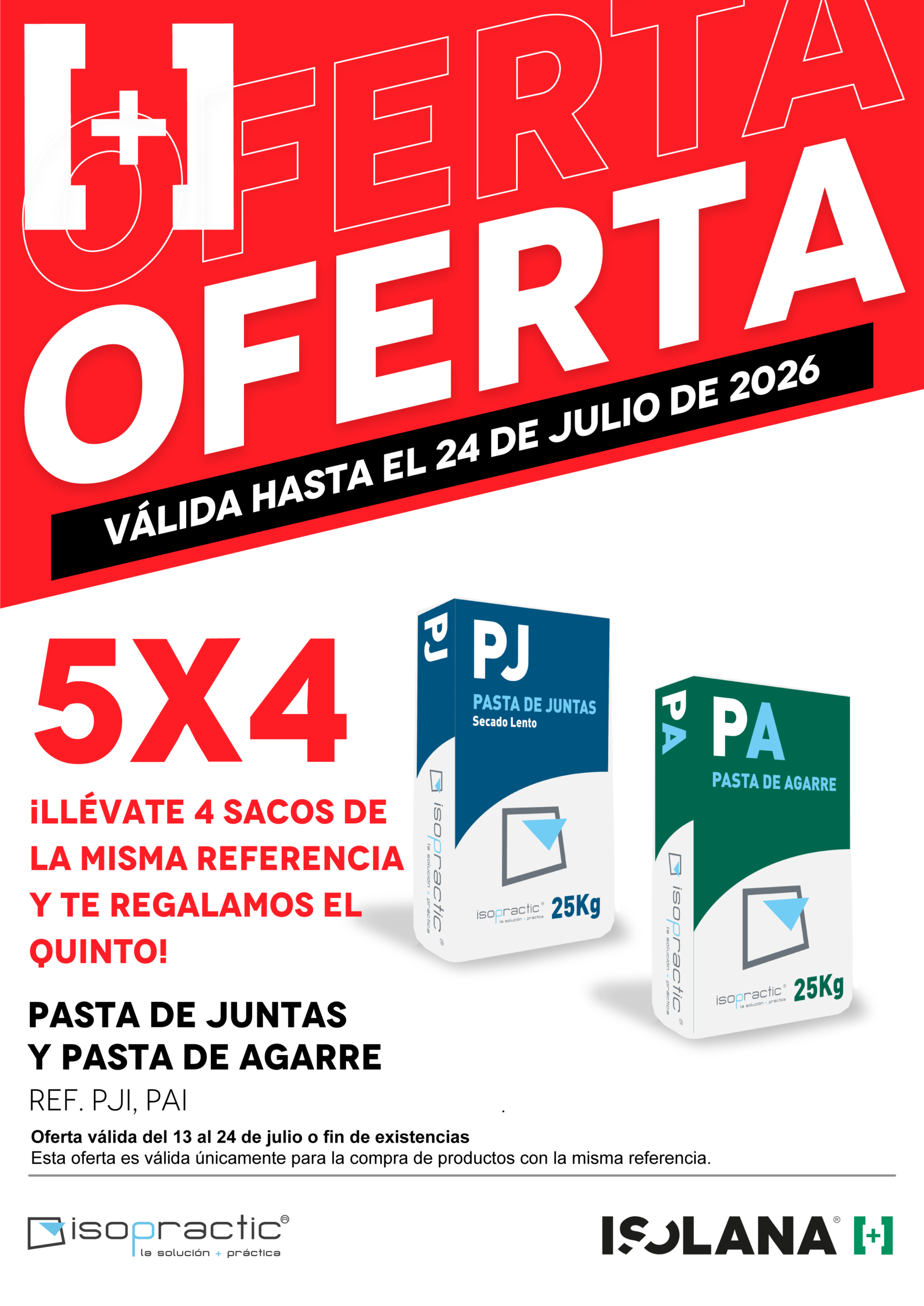 Oferta: Pasta de Juntas y Pasta de Agarre Isopractic